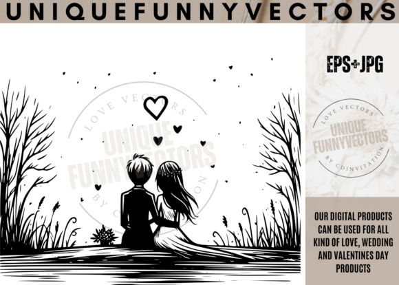 Charming Wedding Couple SVG and Stick Vectors 371