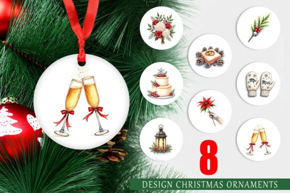 Christmas Wedding Ornament PNG: Elegant Festive Designs