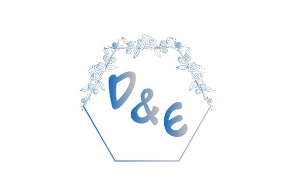 Elegant Monogram Design: Wedding Initials D & E for Projects