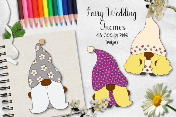 Fairy Wedding Gnomes CU Clipart: A Designer's Guide to Whimsical Graphics