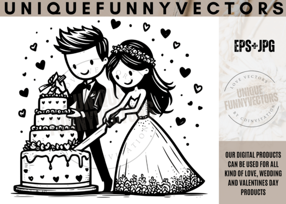 Love and Wedding Svg Vectors 450: Beyond Cute Characters