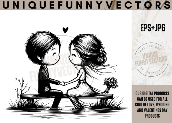 Wedding Couple Svg and Stick Vectors 356: A Designer's Guide to Love-Filled Design Assets