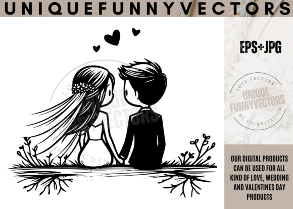 Wedding Couple Svg and Stick Vectors 365: Your Go-To for Love-Themed Projects