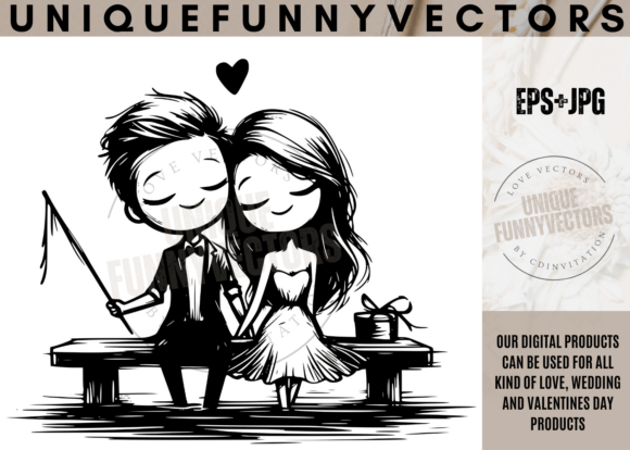 Wedding Couple Svg & Stick Vectors 349: Beyond Cute Graphics
